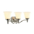 thumbnail image 3 of Aspen Creative 62022-2, 3-Light Bathroom Vanity, 23" Wide, Transitional Design, Satin Nickel, 3 of 6