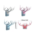 thumbnail image 4 of LAIQIEN Three-dimensional Traceless- Antler- Hook Nordic- Wall Decoration Self Adhesive Hook Novel Deer Head Wall Key Wall Hook, 4 of 9