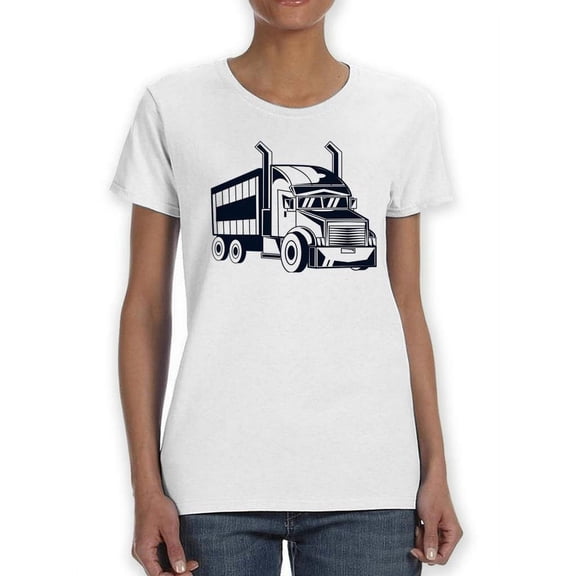 American Semi Truck T-Shirt Women -SPIdeals Designs, Female Large
