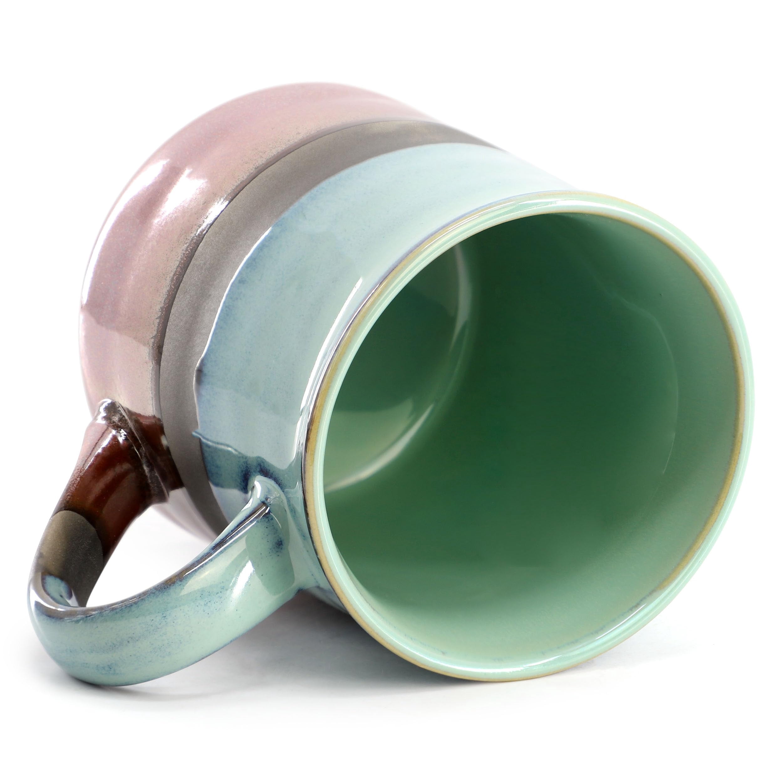 Gibson Home 142967.01 18 oz Copper Tonal Sto are Cup Set, Sage - 4 Piece