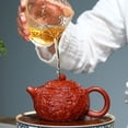 thumbnail image 2 of Xishi Teapot 10oz Chinese Dragon Yixing Purple  Sand  Clay Tea Pot Dahongpao Mud Kungfu Tea Set Kettle, 2 of 10