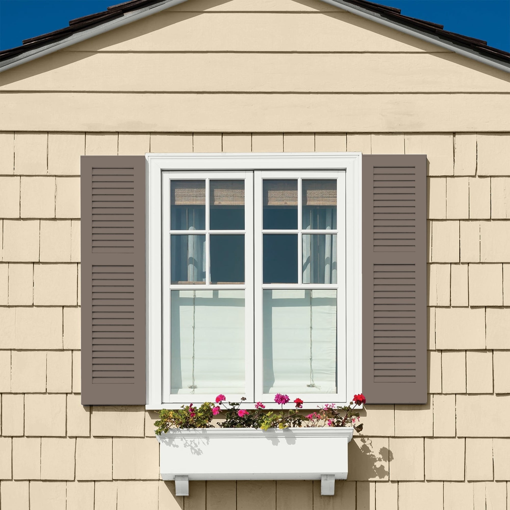 Glidden HEP Tattle Tail / Brown Satin Exterior Paint with Primer, 1 Quart