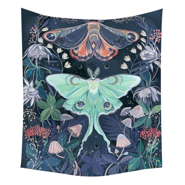 Tapiz de pared con forma de mariposa, microtela, 150 x 150 cm, estética para habitaciones