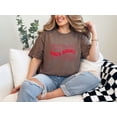 thumbnail image 2 of Date Night, Couple or Dating Themed, Groovy Retro Wavy Text, Espresso Comfort Colors T-Shirt, XL, 2 of 3