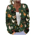 thumbnail image 2 of LOVZFMLL Cardigan pour Femmes Action de Grâce Dames Haut en Tricot à Boutons Imprimé à Manches Longues Veste Décontractée, 2 of 5