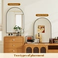 thumbnail image 5 of Anyrose 36"x 24" Arched Bathroom Mirror Vanity Wall Mirror,Black, 5 of 7