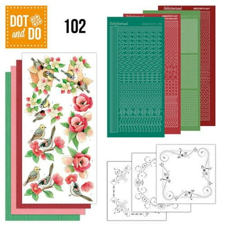 Dot and Do Nr. 102 Card Kit Garden Classics HobbyDot Stickers, 3D Image & Layered Cards, Dot and Do Card Kit By Hobbydots