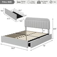 thumbnail image 4 of ChaoLink Full / Double Bed Frame for Kids, Upholstered Platform Bed with 2 Large Storage Drawer and Bookcase Headboard, Noise-Free, Easy Assembly, No Box Spring Needed, 4 of 6