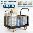 thumbnail image 3 of Weighted Platform Cart, Folding Platform Cart, 6-in-1 Multi-Purpose Cart for Grocery Stores, Laundromats, Garages, 3 of 7