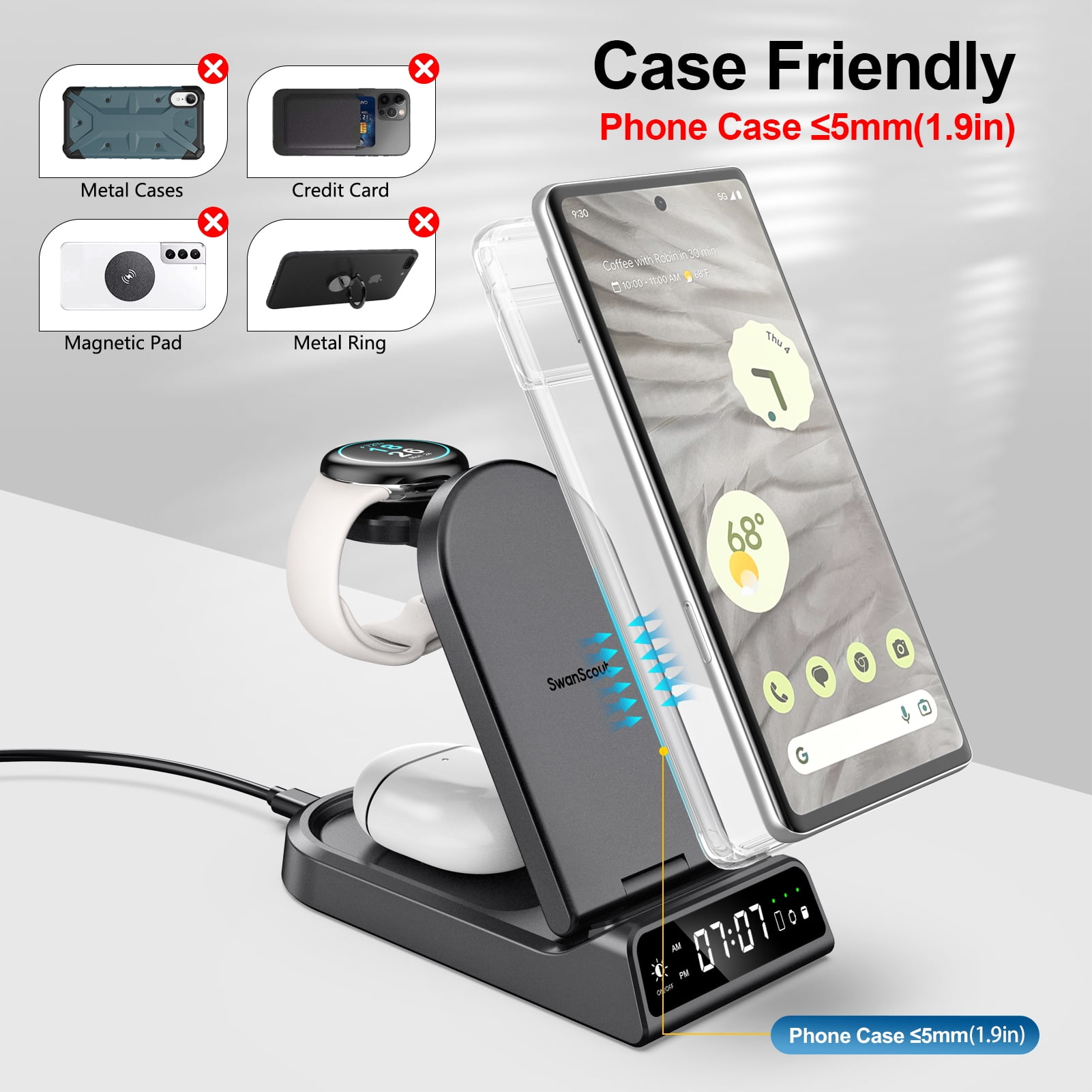 SwanScout Wireless Charging Station for Google Pixel Kuwait Ubuy