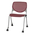thumbnail image 5 of KFI Studios KOOL Armless Stacking Chair with Casters, Pink, 5 of 7