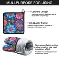 thumbnail image 7 of Colorful Floral Pattern Kitchen Oven Mitt and Pot Holder Sets 2 Pcs for Baking, Cooking and Grilling, Heat Resistant Up To 392 °F, 7 of 7