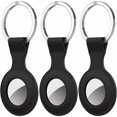 thumbnail image 1 of 3 Pcs pour Apple Airtags Étui de Protection, Étui de Suivi Anti-Perte Portable Anti-Rayures pour Apple AirTag Porte-Clés Noir+noir+noir, 1 of 5