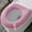 Pink-As shows, variant on CxhicLuv Polyester Toilet Seat Cushion, Warm Bathroom Seat Pad, Toilet Lid Cover with Handle, Gray/Green/Blue, Soft Washable Cushion for Comfortable Home and Travel Use, Perfect for Cold Winters
