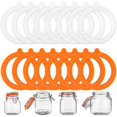 thumbnail image 2 of 16pcs Jar Seals Silicone Seals for Mason Jar Lids Replacement Sealing Rings Leak-Proof Rubber Jar Sealing Rings for Glass Clip Mason Jar Can (3 Colors), 2 of 11