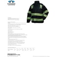thumbnail image 4 of Pyramex RPB35 Series Teflon Coated Waterproof Black Parka ANSI Type O Class 1, 4 of 6