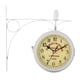 thumbnail image 4 of Reloj de pared de doble cara con diseño de doble cara, moderno reloj de pared de metal y hierro, ideal para decoración de bar, pasillo, dormitorio y o, 4 of 9