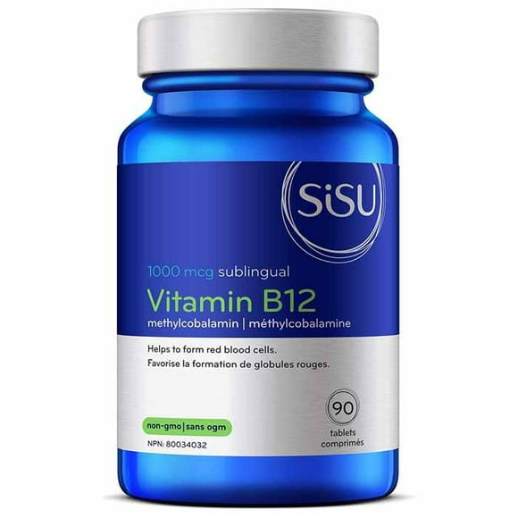 Sisu - B12 1000 mcg Methylcobalamin Sublingual (Unflavoured), 90 Tablets