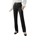 thumbnail image 2 of Pantalones de vestir elásticos para mujer de 28.0 in/30.0 in con bolsillos, regulares, pequeños para trabajo de oficina y negocios, 2 of 5