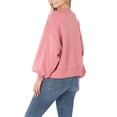 thumbnail image 3 of Womens Balloon Sleeve Crew Neck Pullover Short Sweatshirt, 3 of 4