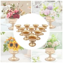 10Pack Vintage Gold Trumpet Vases Wedding Party Centerpieces Flower Holder