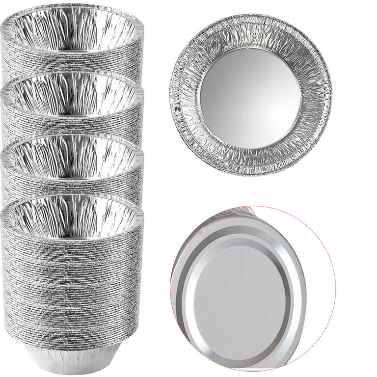 Casewin Silver Aluminum Foil Tart Pan - Disposable Mini Pie Tins