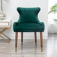 thumbnail image 2 of Lindale Contemporary Velvet Upholstered Nailhead Trim Accent Chair, Green, 2 of 12