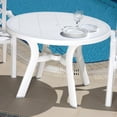 thumbnail image 4 of Compamia Truva 42" Round Resin Patio Dining Table in White, Commercial Grade, 4 of 4