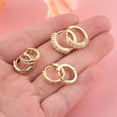 thumbnail image 3 of WILLBEST Aretes - Juego De 3 Pares De Aros Pequeños Y Ligeros De Oro Para Mujeres Y Niñas, 3 of 5