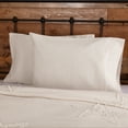 thumbnail image 2 of VHC Brands Burlap Natural Solid Color Cotton Farmhouse Bedding Standard Sham, Pillowcase Set 21x30, Antique White, 2 of 7