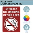 thumbnail image 2 of ADA CENTRAL SIGNS - Strictly No Smoking In This Area Sign - ADA Compliant Digitally Printed Text Wall Sign - Smoke-Free Area Signs for Offices, Businesses, Hotels & Restaurants - Plastic 5” x 3.5”, 2 of 7