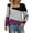 #018-Purple, variant on Craaazy Shirts For Women Square Collar Pullover Winter Daily Printed Loose Long Sleeve Puff Sleeve Tops Casual Stretchy Blouse Womens Tops