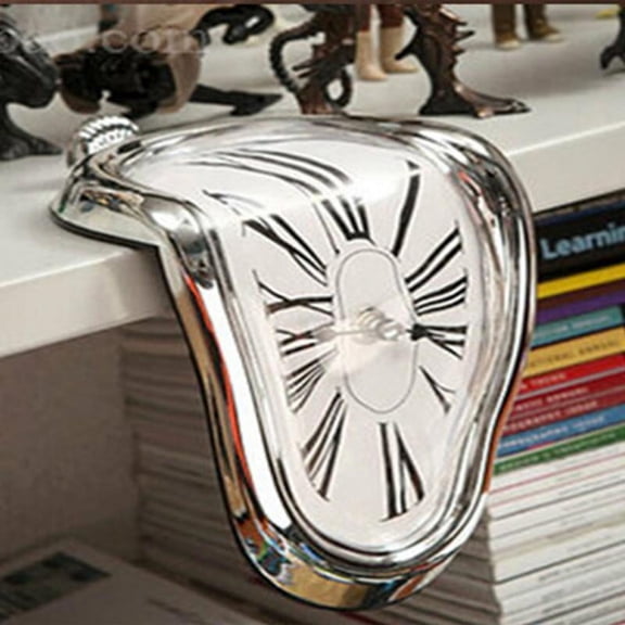 Novel Surreal Melting Distorted Wall Clock Surrealist Salvador Dali Style Wall Clock Amazing Home Decoration Gift