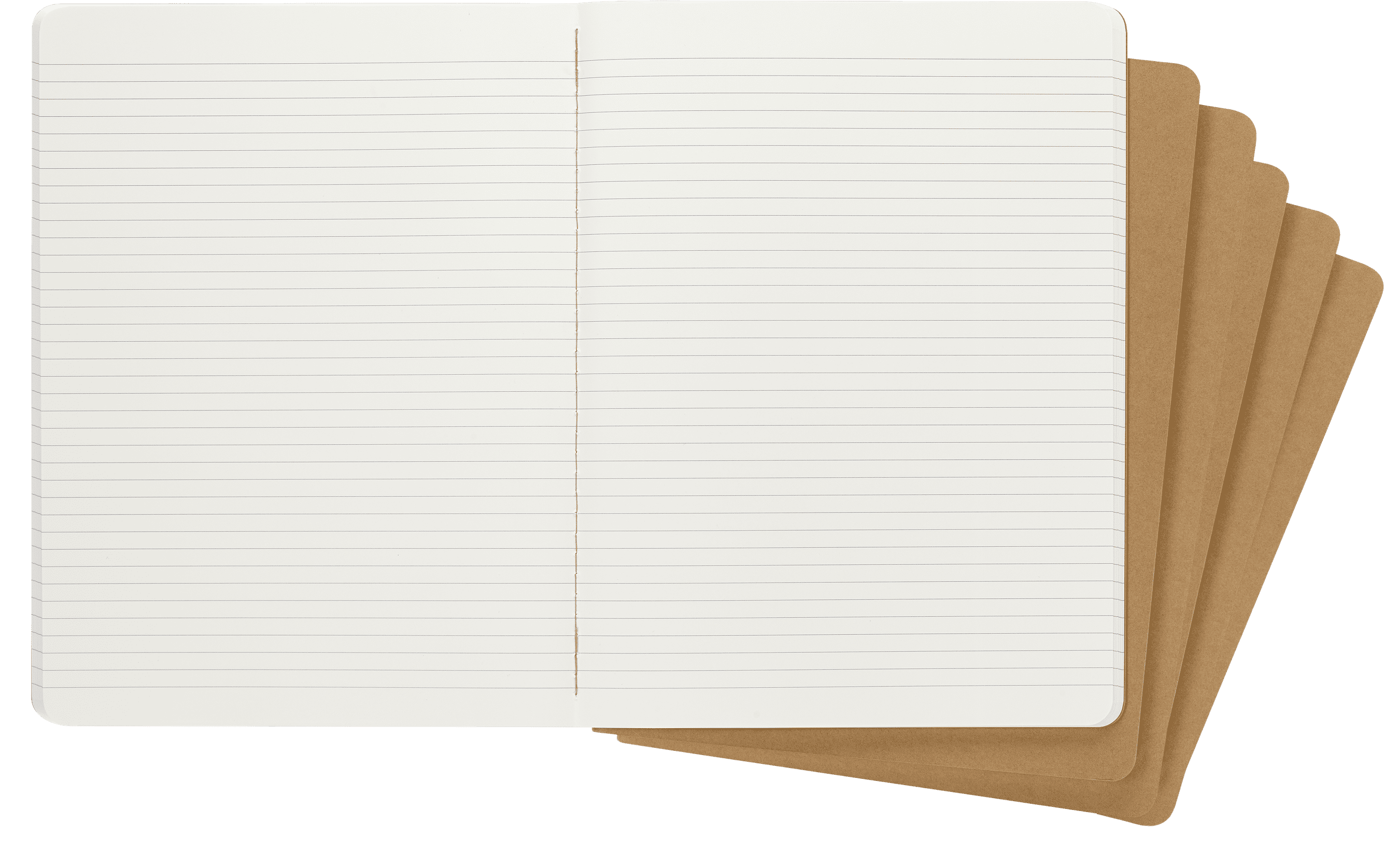 Moleskine Cahier Journals (Set of 6), XL (7.5" x 10"), Ruled, Kraft Brown