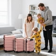 thumbnail image 4 of Luggage Sets 3 Piece Lightweight Luggage with Spinner Wheels ABS Travel Suitcase with TSA Lock 20 24 28 inch Carry on Luggage RoseGold, 4 of 9
