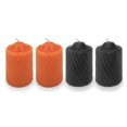 thumbnail image 4 of 15 Hour Halloween Votive Candles Lightly Scented 10 Orange & 10 Black With Textured Outer Finish & Cotton Wicks  Made in the USA 20 Candles per Box Total, 4 of 4
