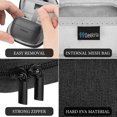 thumbnail image 2 of Geekria Shield Earbuds Case Compatible with Jabra Elite 10 Gen 2, Elite 75t True Wireless Earbud, Replacement Hard Shell Travel Carrying Bag with Carabiner Clip (Dark Grey), 2 of 6