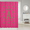 thumbnail image 2 of Manfei Fashion Bow Monogrammed A Shower Curtain 72Wx72L,Cartoon Bowknot Bathroom Curtain,Hot Pink, 2 of 5