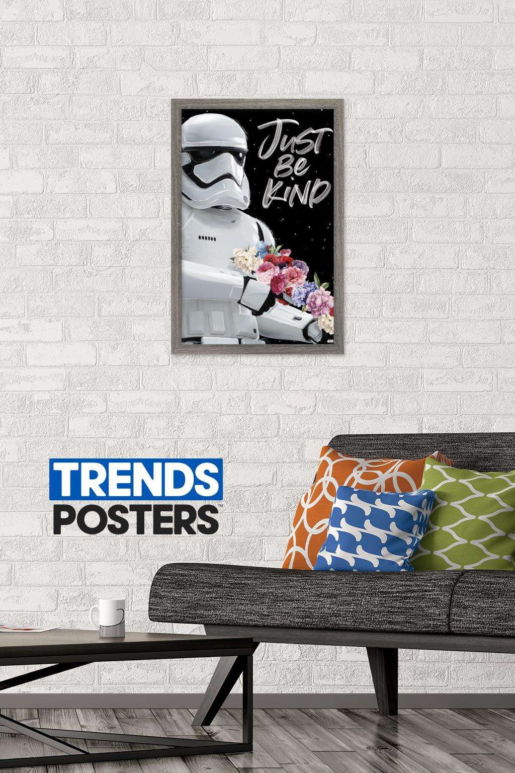 Star Wars: Saga - Just Be Kind Wall Poster, 14.725" x 22.375", Framed