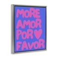 thumbnail image 4 of Stupell Industries More Amor Blue & Pink Text & Numbers Painting Gray Floater Framed Canvas Art Print Wall Art, 25 x 31, 4 of 10
