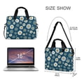 thumbnail image 3 of FORMRS 16" Laptop Bag Carrying Sleeve Case with Handle Travel Shoulder Briefcase, Green Daisy Pattern, 3 of 8
