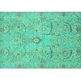 thumbnail image 1 of Ahgly Company Machine Washable Indoor Rectangle Oriental Turquoise Blue Traditional Area Rugs, 5' x 8', 1 of 4