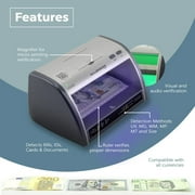 AccuBANKER LED430 6-Point Counterfeit Detector for Multi-Currency Cash & Cards, Money Checker with Superbright LED Ultraviolet, Magnetic & Size Detection, Commercial Grade, UL Listed