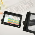 thumbnail image 4 of Black Hole 2 Pack Pencil Pouch for 3 Ring Binder Smooth Zipper Folders with Pockets Clear Window Pencil Case, 4 of 6