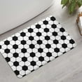thumbnail image 2 of Soccer Ball Pattern Bathroom Rugs Mat,Non Slip Microfiber Bathroom Rug,Rubber Backing,Soft Bathroom Mats for Bathroom Floor,Tub and Shower,17x27in(43x68cm), 2 of 5