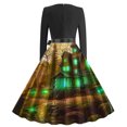 thumbnail image 2 of Women's Fashionable Casual Printed Long Sleeved Round Neck Dress, 2 of 3