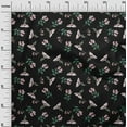 thumbnail image 2 of oneOone Georgette Viscose Black Fabric Flower & Leaves Watercolor Sewing Craft Projects Fabric Prints By Yard 42 Inch Wide, 2 of 4