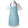 thumbnail image 4 of Abstract Apron, Horizontal Wavy Scribbles in Oceanic Tones Sketchy Style, Unisex Kitchen Bib with Adjustable Neck for Cooking Gardening, Adult Size, Sea Blue Pale Slate Blue, by Ambesonne, 4 of 4