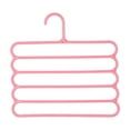 thumbnail image 4 of 5-Tier Non-Slip Plastic Clothes Hanger 11.02×10.83in Space Saving Closet Organizer for Jeans Skirts Scarves Trousers, 1 Pack, 4 of 5