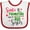 White and Red, variant on Inktastic Santa is Promoting Me to Big Sister Girls Baby Bib